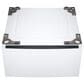 LG Tall Pedestal with Drawer In White, , large