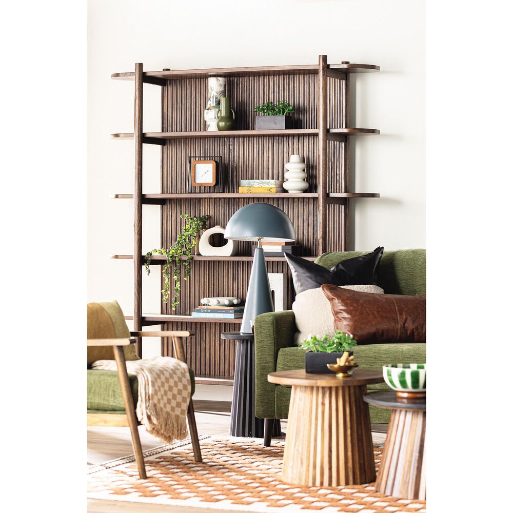 Classic Home Redford 81&quot; Tall Bookcase in Bark Brown, , large