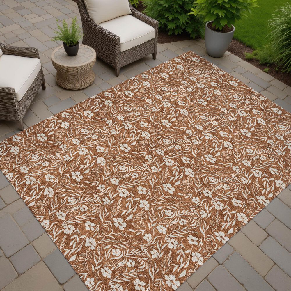 Dalyn Rug Company Soft Essentials Floral Paprika 8' x 10' Indoor/Outdoor Area Rug, , large