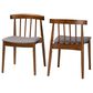 Baxton Studio Wyatt Side Chair with Grey Cushion in Walnut Brown (Set of 2), , large