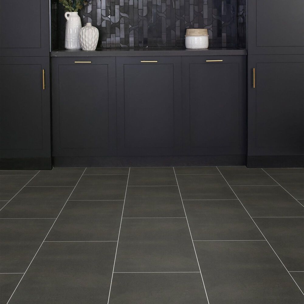 Dal-Tile Ironcraft Sable Black 12&quot; x 24&quot; Porcelain Tile, , large