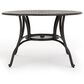 Hearth and Haven Outdoor Cast Aluminum Circular Dining Table with Curved Legs in Bronze, , large