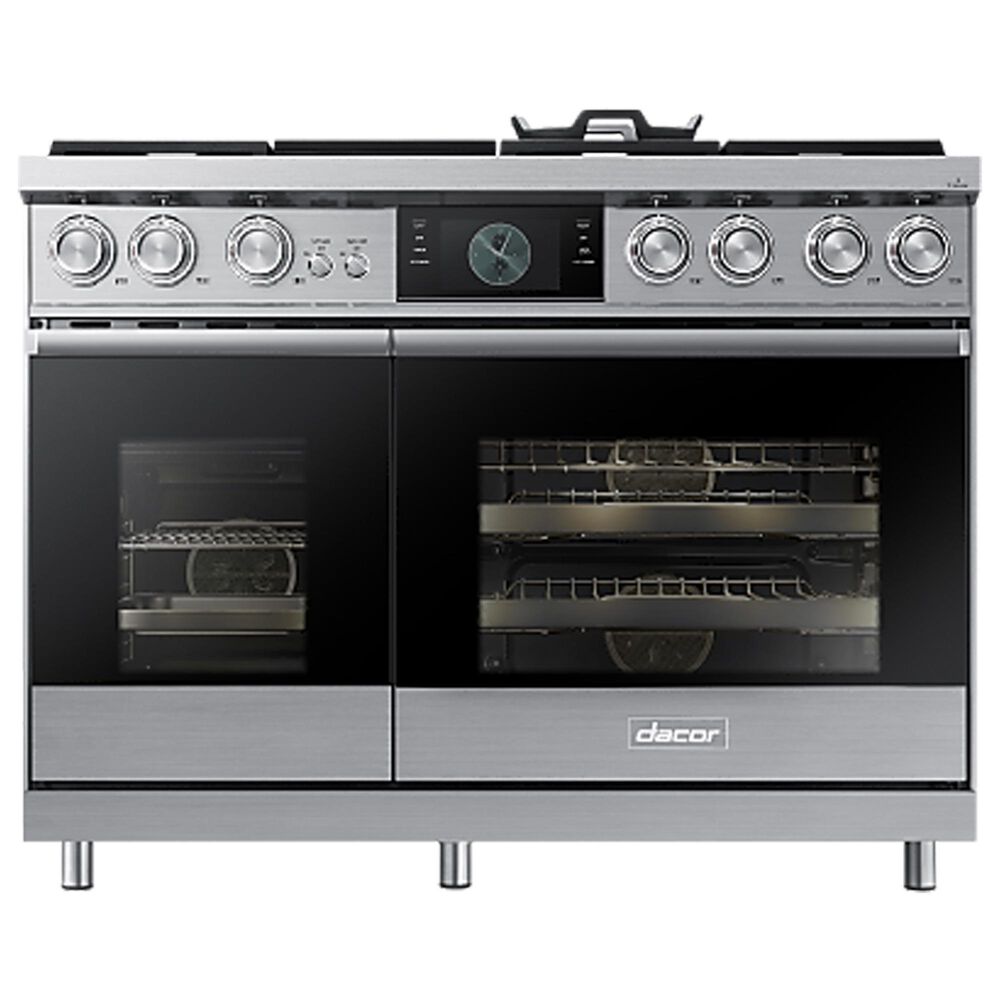 Dacor 48" Professional Dual Fuel Range in Silver Stainless Steel, , large