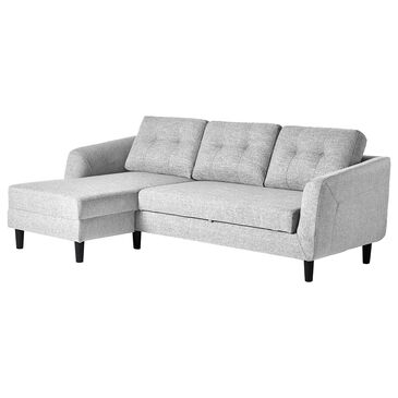 Moe"s Home Collection Belagio Left Facing Sofa Bed with Chaise in Light Grey, , large