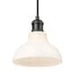 Golden Lighting Carver 1-Light Pendant with Vintage Milk Shade in Matte Black, , large