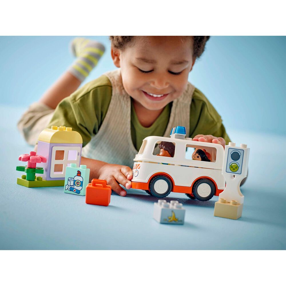LEGO Duplo Ambulance and Driver Building Set in Multicolor, , large