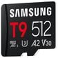 Samsung 512GB T9 UHS-I microSDXC Memory Card in Black, , large