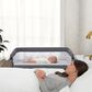 Delta Simmons Kids Dream Bedside Baby Bassinet in Grey Tweed, , large