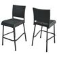 Hearth and Haven Outdoor Rattan Armless Barstool in Grey (Set of 2), , large