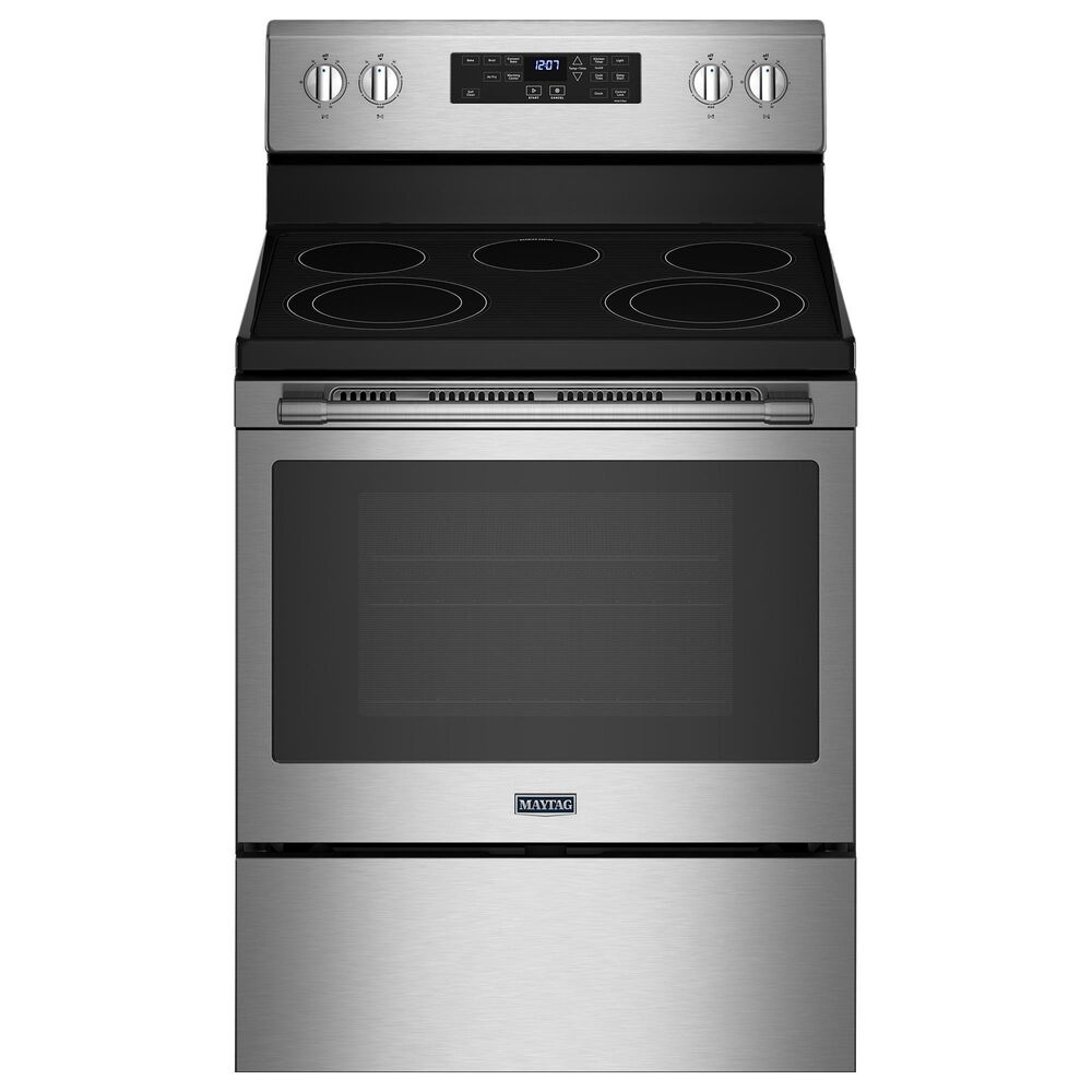 Maytag 5.3 Cu. Ft. Electric Range with Fan Convection in Fingerprint Resistant Stainless Steel, , large