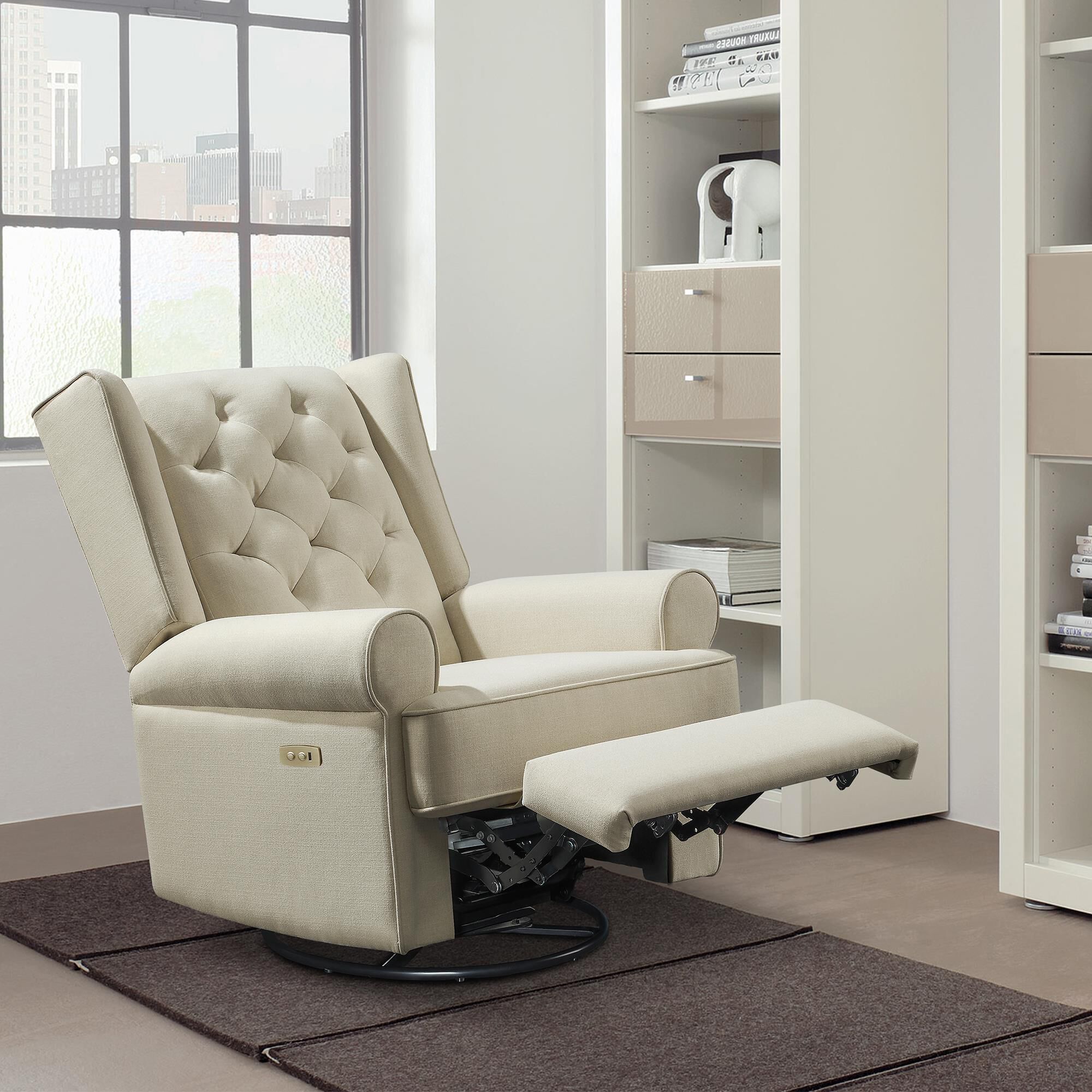 Brentwood swivel reclining clearance glider with ottoman