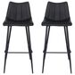 Moe"s Home Collection Alibi Barstool in Black (Set of 2), , large