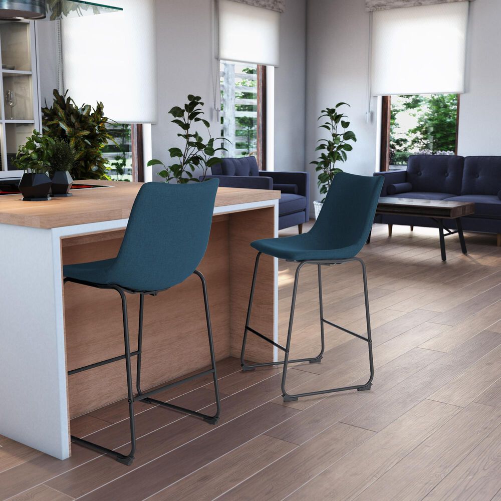 CorLiving Asahi Counter Stool in Blue NFM