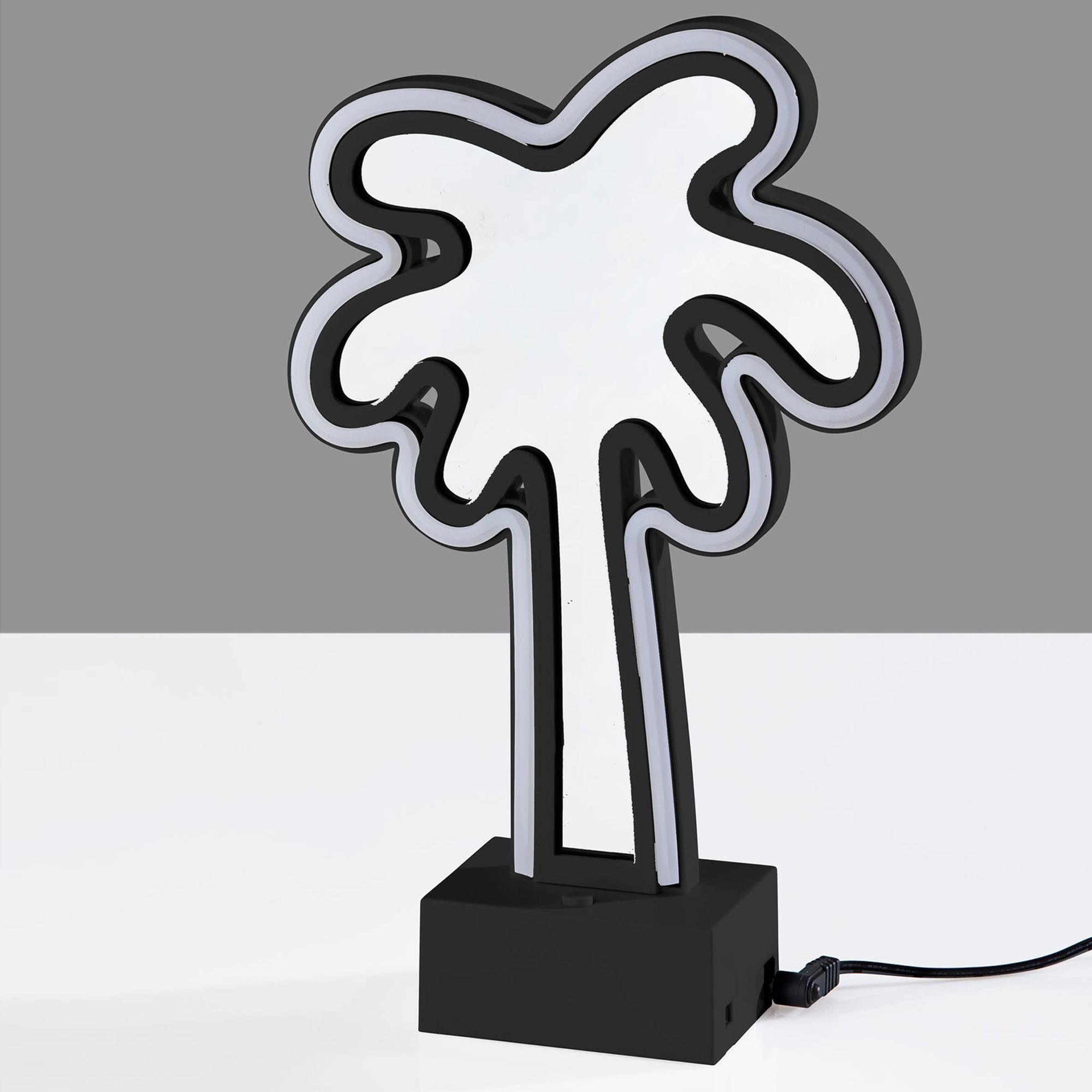 Adesso Infinity Neon Palm Tree Lamp in Black NFM