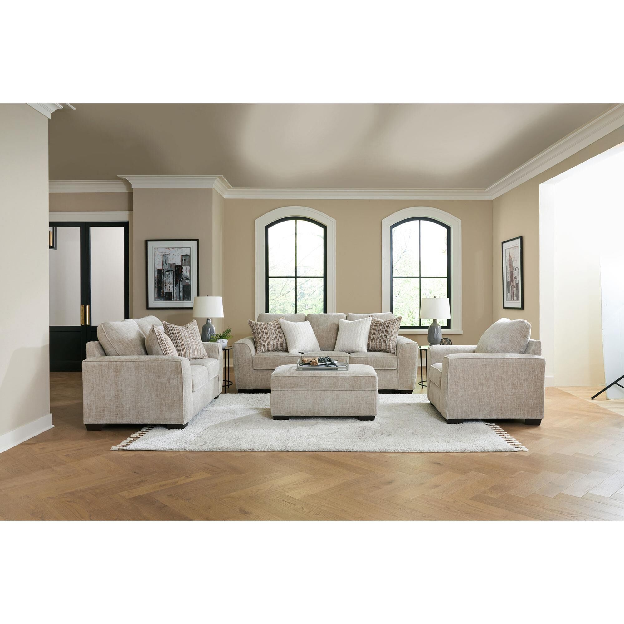 Southaven Stationary Loveseat in Ritz Taupe