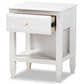Baxton Studio Naomi 1-Drawer Nightstand in White, , large
