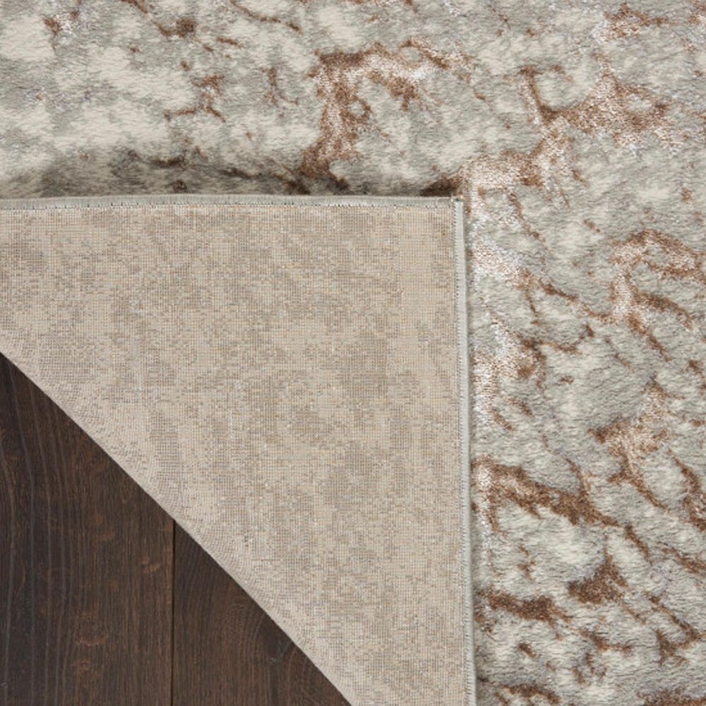 Nourison Metallic 5&#39;3&quot; x 7&#39;3&quot; Grey Mocha Area Rug, , large
