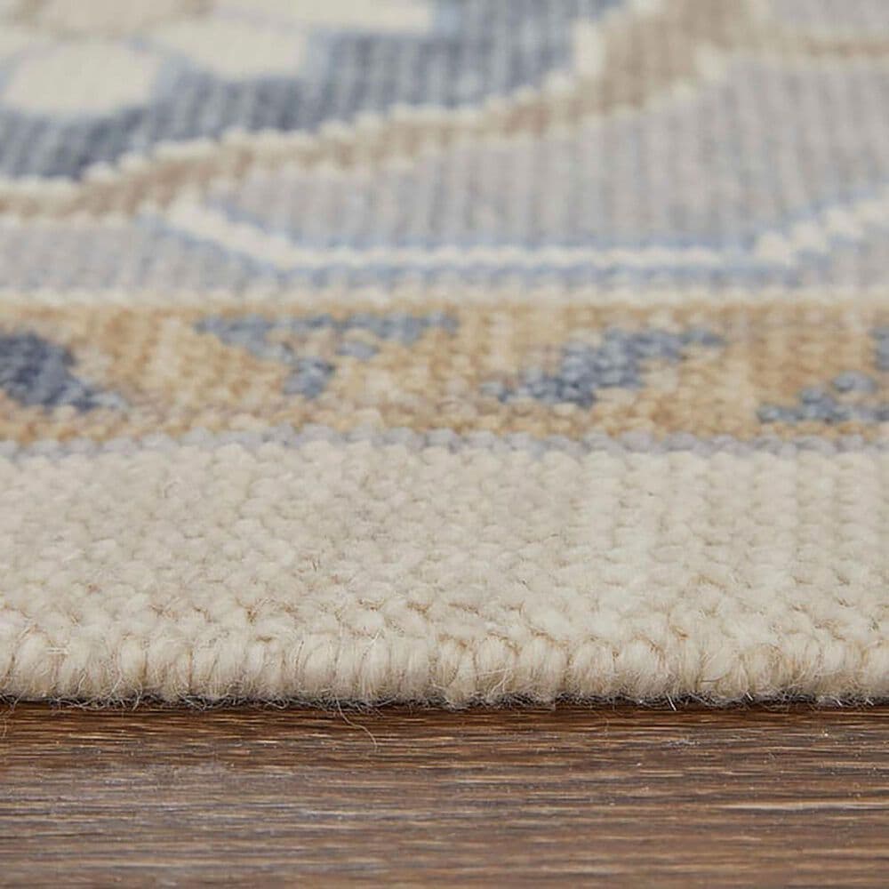 Feizy Karina 2&#39;6&quot; x 8&#39; Beige and Blue Runner, , large