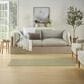Nourison Courtyard Ivory and Green 2" x 6" Indoor/Outdoor Runner, , large