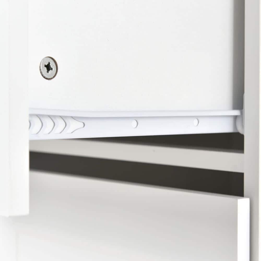 HOMLUX 53" Rolling Mobile Kitchen Island with Solid Wood Top and Locking Wheels in White, , large