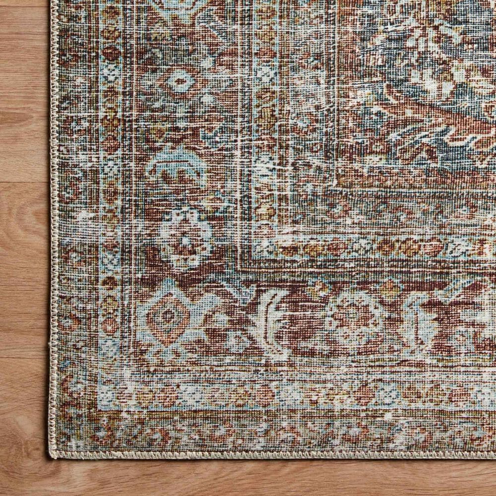 Chris Loves Julia x Loloi Jules 8&#39;6&quot; x 11&#39;6&quot; Lagoon and Brick Area Rug, , large