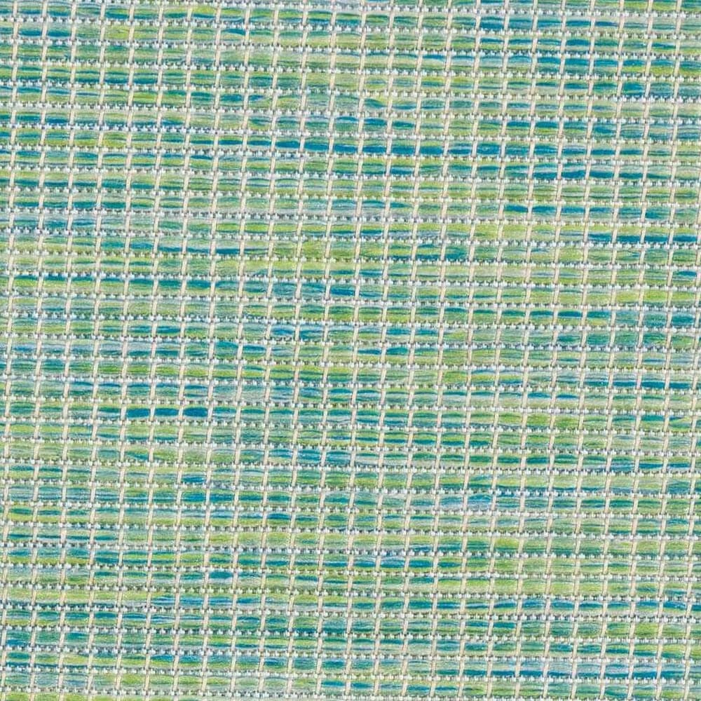 Nourison Positano 2&#39;2&quot; x 10&#39; Blue and Green Indoor/Outdoor Runner, , large