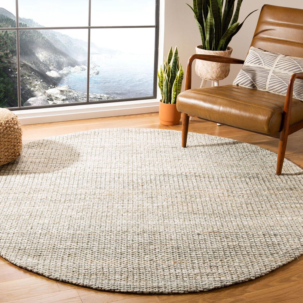 Safavieh Marbella 4&#39; Round Light Grey Area Rug, , large