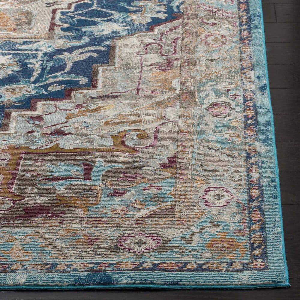 Safavieh Aria 5&#39;1&quot; x 7&#39;6&quot; Blue and Beige Area Rug, , large