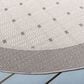 Safavieh Bermuda BMU801F 8" Round Grey and Ivory Indoor/Outdoor Area Performance Rug, , large