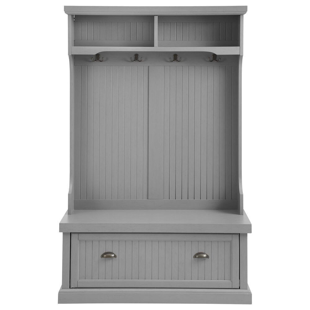 Crosley Furniture Seaside Hall Tree in Distressed Gray, , large