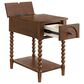 Forma & Co Turn Wood Chairside Table in Cocoa Brown, , large