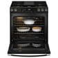 GE Appliances 30" Slide-In Front-Control Convection Gas Range in Fingerprint Resistant Black Slate, , large