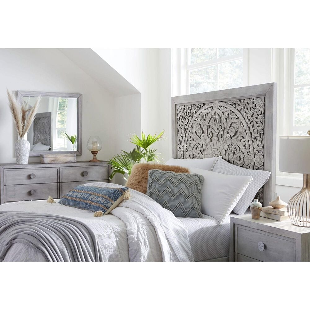 Urban Home Boho Chic Dresser Mirror in Washed White, , large