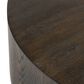 Classic Home Runa Round Coffee Table in Coffee Brown, , large