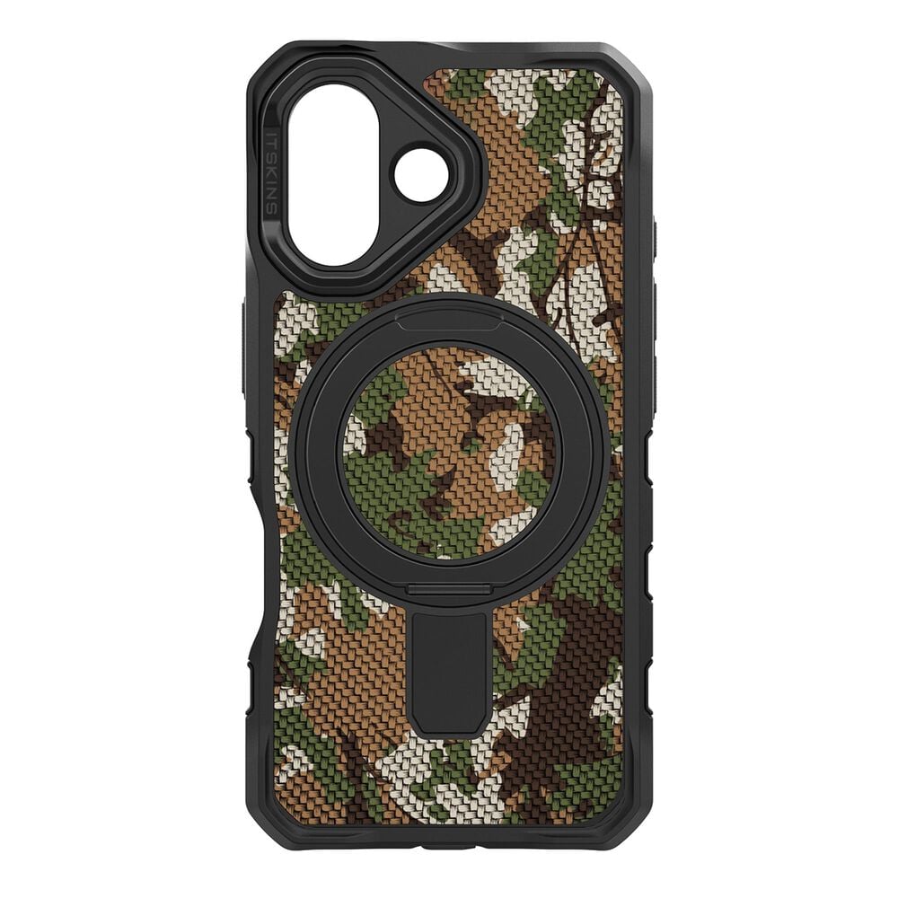 ITSkins Supreme_R Stand Nylon MagSafe Case for Apple iPhone 17 - Camouflage Green, , large