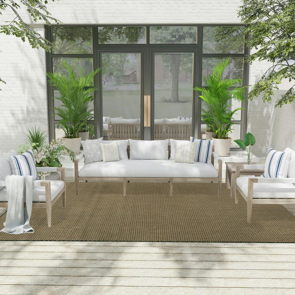 Nourison Courtyard Green 8&#39; x 10&#39; Indoor/Outdoor Area Rug, , large