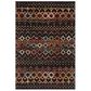 Safavieh Amsterdam AMS108P-4 4" x 6" Black/Multi Area Rug, , large