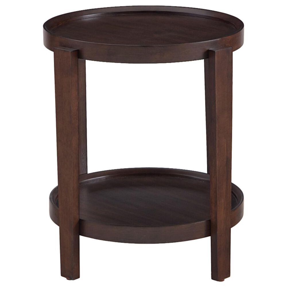 Riverside Furniture Walnut Park Chairside Table in Dark Walnut, , large