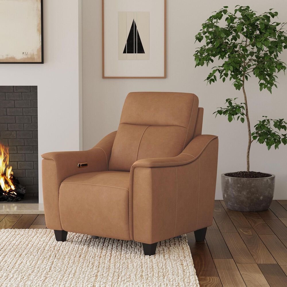 Flexsteel Latitudes Power Recliner with Power Headrest in Honey, , large
