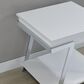 Steve Silver Furniture Zena End Table in White and Chrome, , large