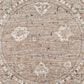 Surya Carlisle 5"3" Round Sage, Ivory, Pale Blue, Charcoal and Brown Area Rug, , large