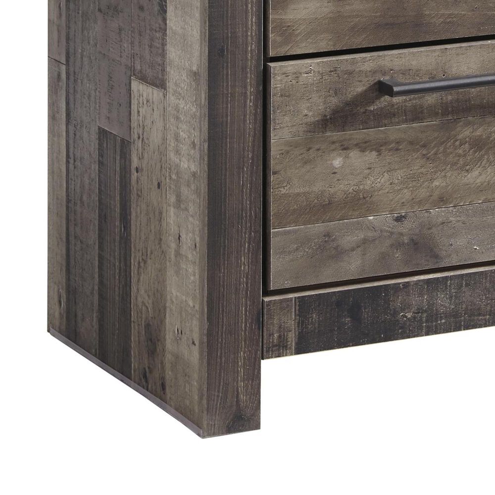 Signature Design by Ashley Derekson 2 Drawer Nightstand in Walnut and Gray, , large