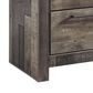 Signature Design by Ashley Derekson 2 Drawer Nightstand in Walnut and Gray, , large
