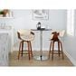 LumiSource Symphony 26" Swivel Counter Stool with Cream Upholstery in Walnut and Black (Set of 2), , large