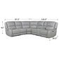 Crystal City Alexandria 6-Piece Power Reclining Sectional in Stone, , large