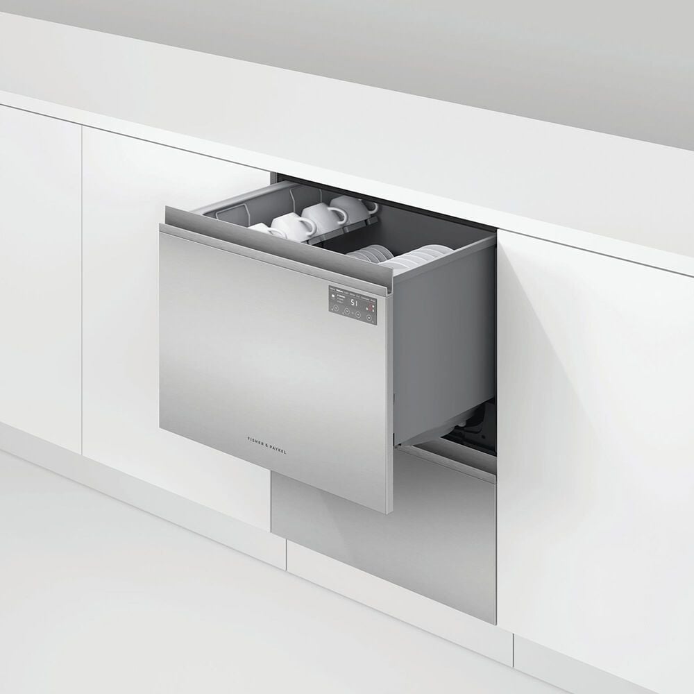 Fisher &amp; Paykel 24&quot; Built-Under Smart Double Drawer Dishwasher with 42 dBA in Stainless Steel, , large
