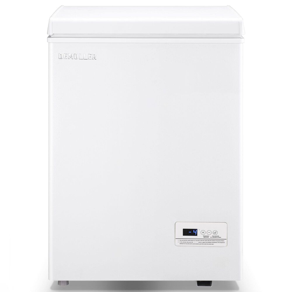 HOMLUX 3.5 Cu. Ft. Deep Chest Freezer with Removable Basket in White, , large