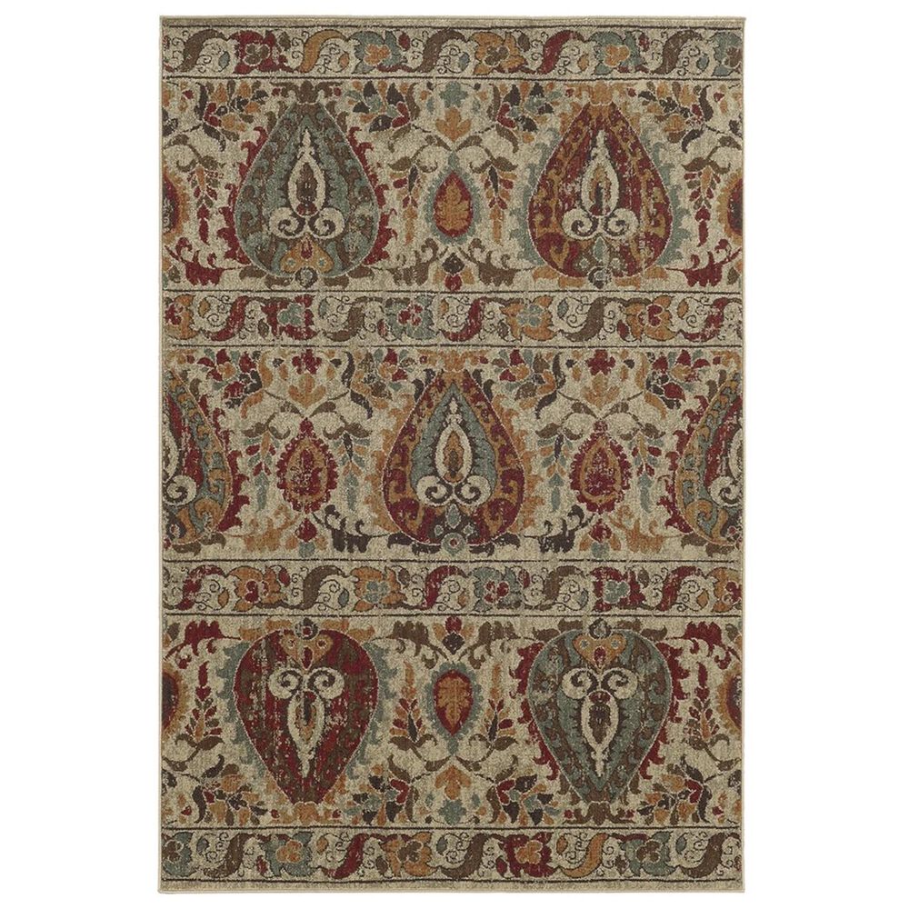 Oriental Weavers Voyage 104W0 7'10" x 10'10" Beige Area Rug, , large