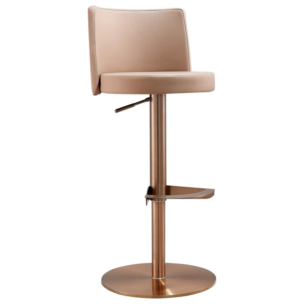 Tov Furniture Loosha Adjustable Bar Stool in Cafe Au Lait, , large