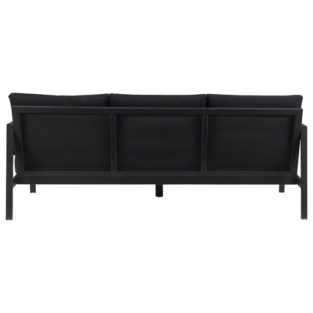 Linon Home Decor Holland Outdoor Sofa with Black Cushions in Black, , large